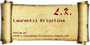 Laurentzi Krisztina névjegykártya