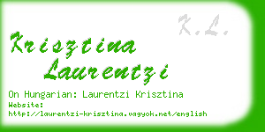 krisztina laurentzi business card